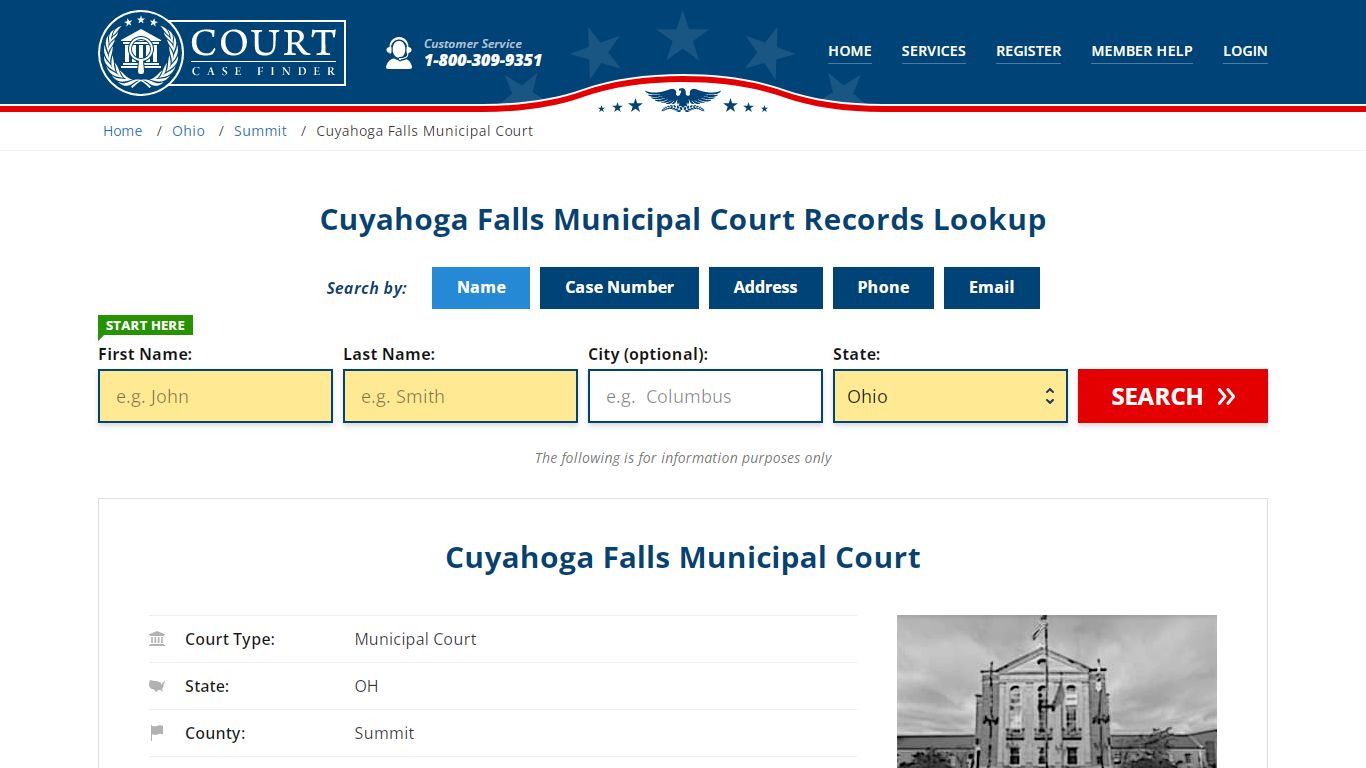 Cuyahoga Falls Municipal Court Records Lookup - CourtCaseFinder.com